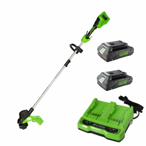 חרמש/קוצץ קנטים 33 ס"מ 48V(2X24V) Brushless+שתי סוללות 4Ah + מטען Dual Port 24V (4A) greenworks חרמש/קוצץ קנטים 33 ס"מ 48V(2X24V) Brushless+שתי סוללות 4Ah + מטען Dual Port 24V (4A) greenworks
